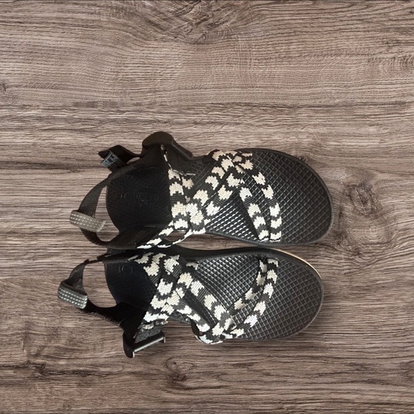 CHACO SANDALS GIRLS SIZE 13 ZX/1 ECOTREAD WHITE GRAY SANDALS - Picture 5 of 7